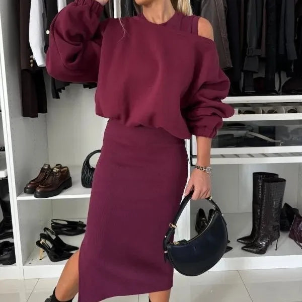 Women's 2-Piece Sweatshirt & Sleeveless Dress Set