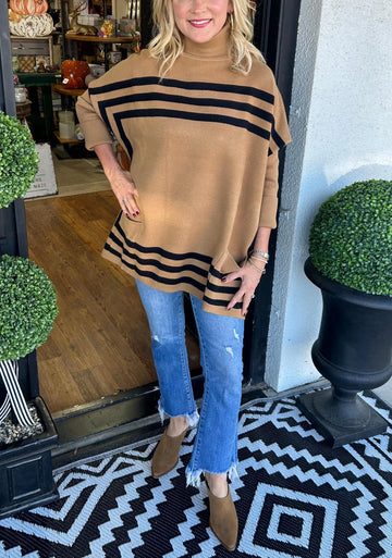 Chic Striped Knit Sweater